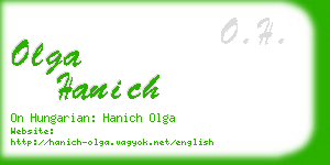 olga hanich business card